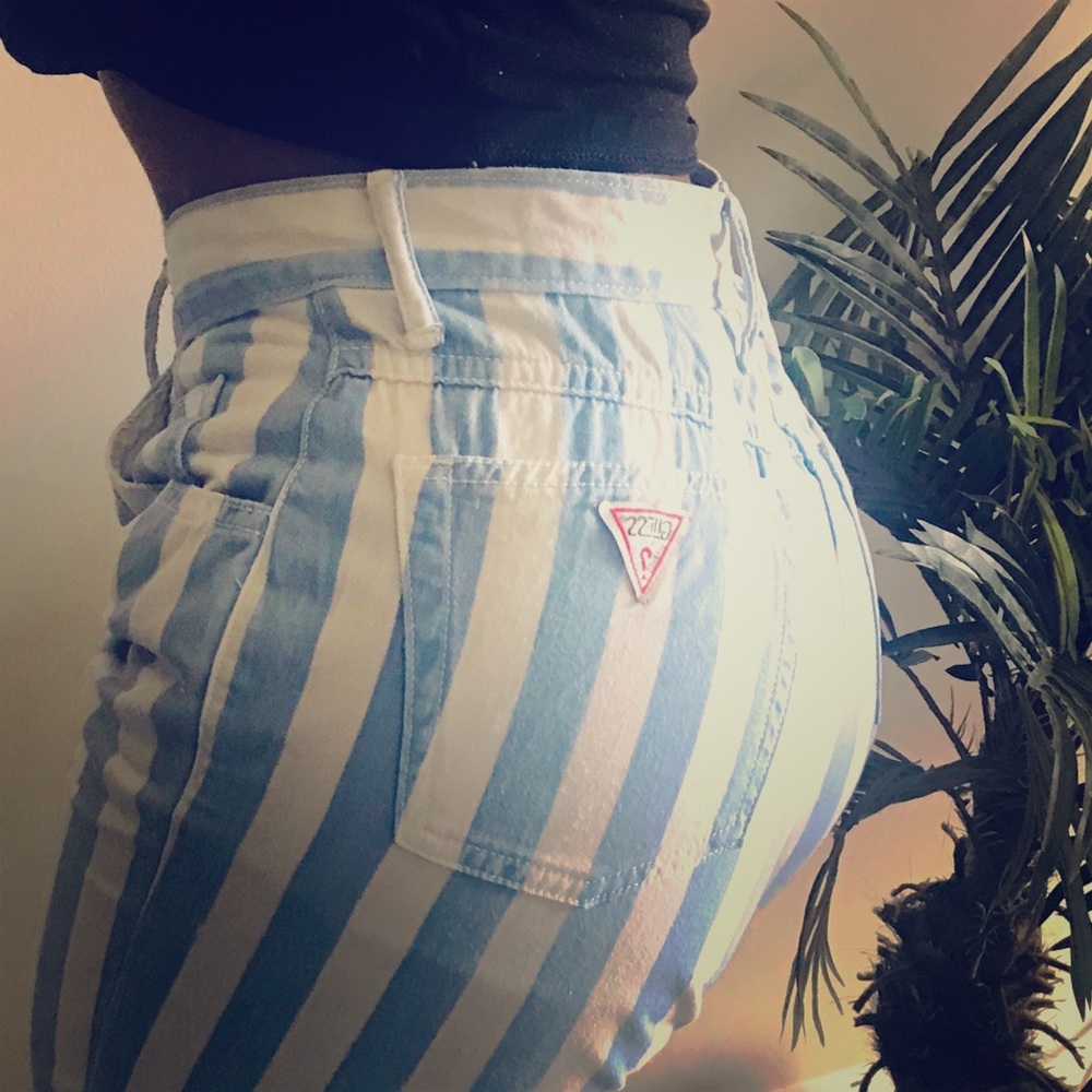 Vintage Pinstripe Guess Jeans